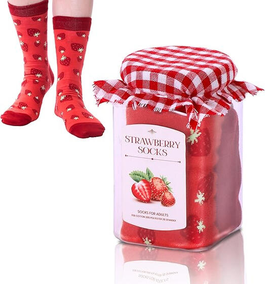 Looking for a quirky little gift that’ll make them grin from toe to head? These Jam Socks are it. Featuring adorable blueberry, strawberry, and honey-inspired designs, they’re the ultimate conversation starter wrapped in cozy cotton-blend comfort.